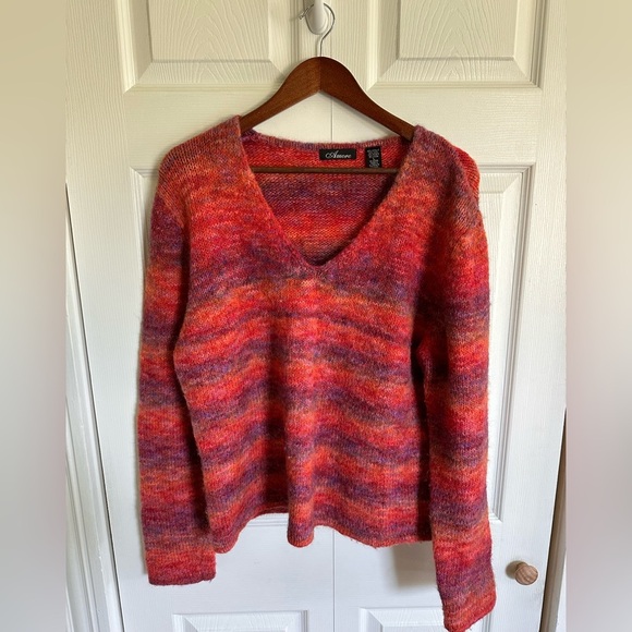 Amore Wool Mohair Blend Scoop Neck Sweater Large - Picture 1 of 8